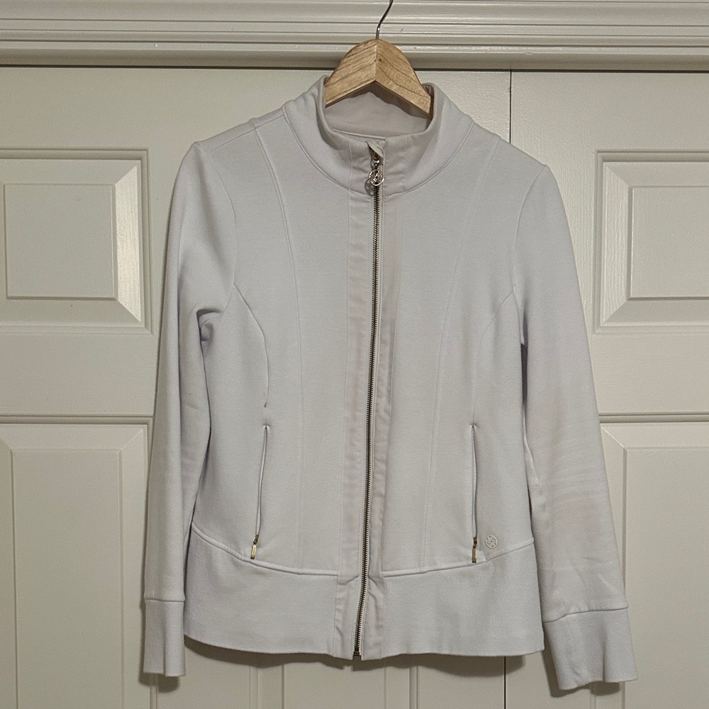 Lilly Pulitzer Luxletic Women's White Jacket-M
